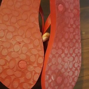Coach Shoes - Coach Red Flip Flops, Size 7 Coach Shoes - Coach Red Flip Flops, Size 7
